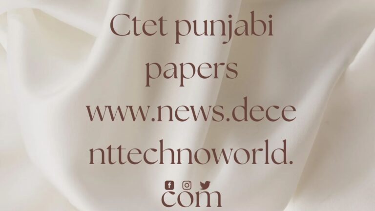 CTET Punjabi Previous 2001 to 2023question papers with answer